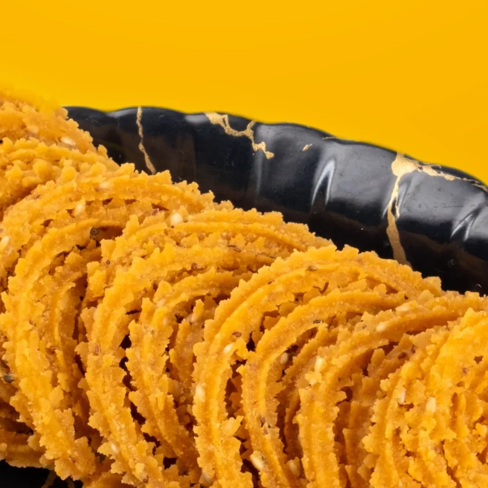 Bhajani Chakli served on a plate