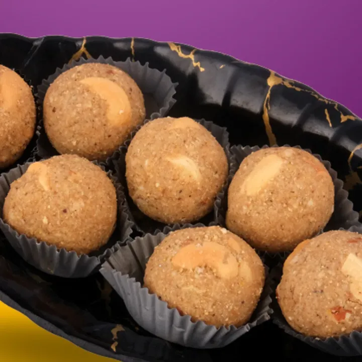 Oats ladoos arranged on a serving plate